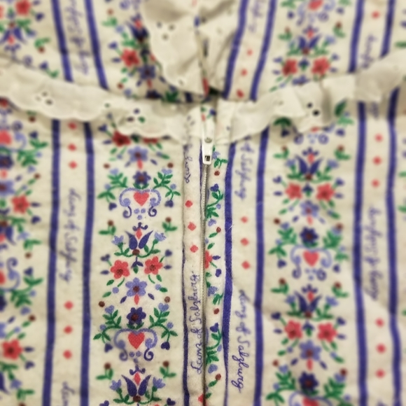 Lanz of Salzburg Tyrolean Flannel 3/4 zip sleeper L/S Nightgown - Picture 1 of 6